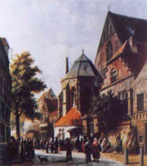 Adrianus Eversen A Dutch Market Scene 3